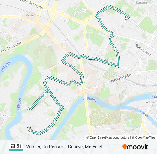 51 Bus Line Map