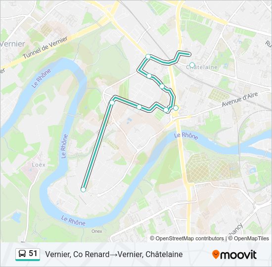 51 Bus Line Map