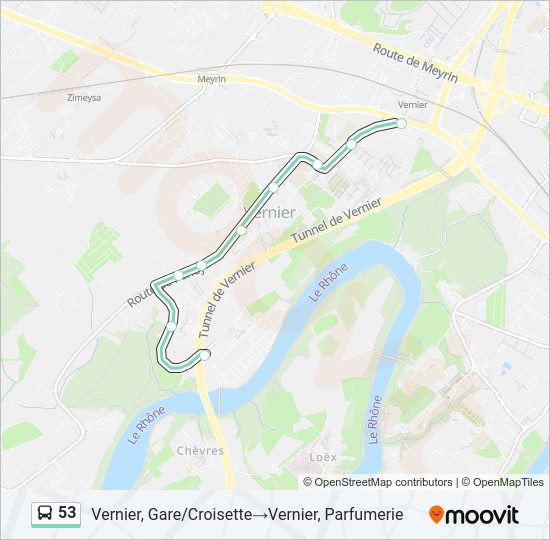 53 Bus Line Map