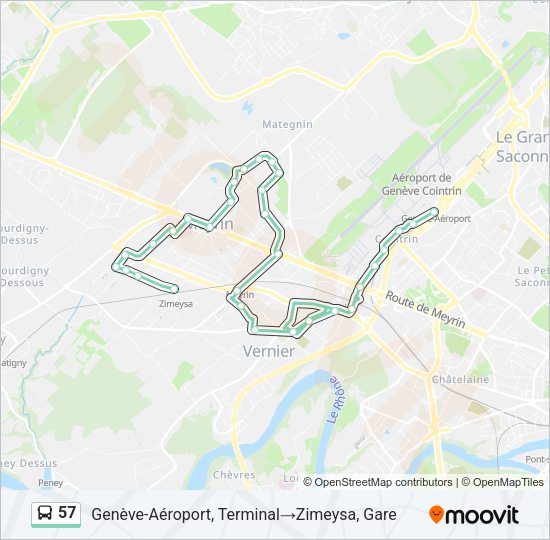 57 Bus Line Map