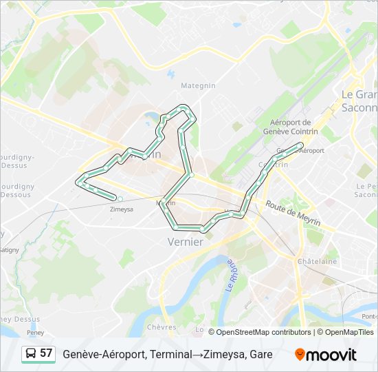 57 Bus Line Map
