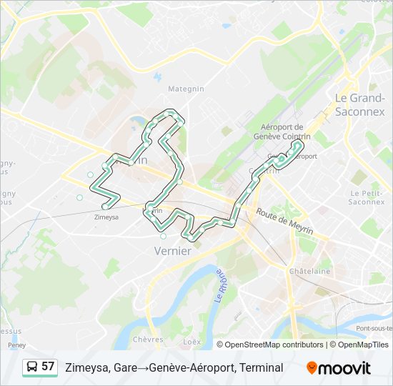 57 Bus Line Map