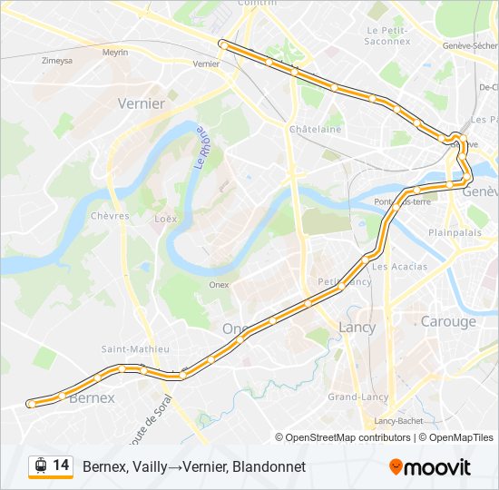 14 light rail Line Map