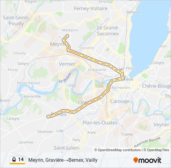 14 light rail Line Map