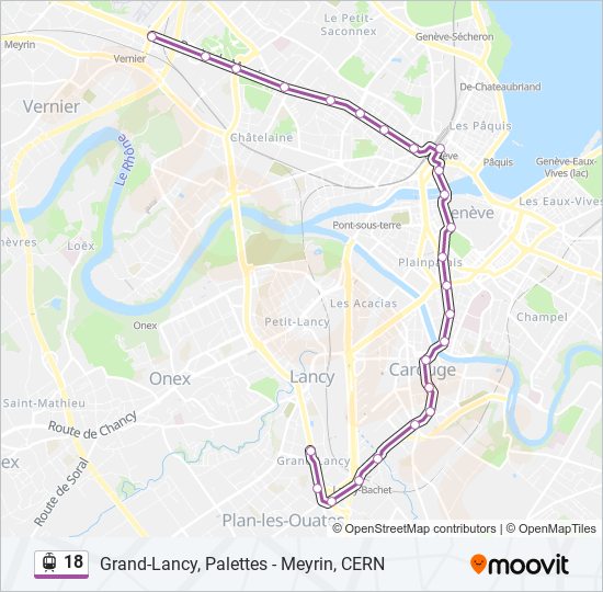 18 light rail Line Map