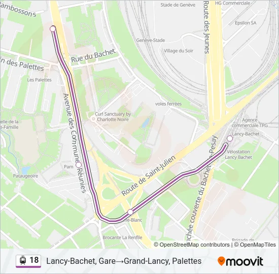 18 Light Rail Line Map
