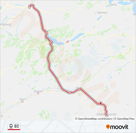 EC Train Line Map
