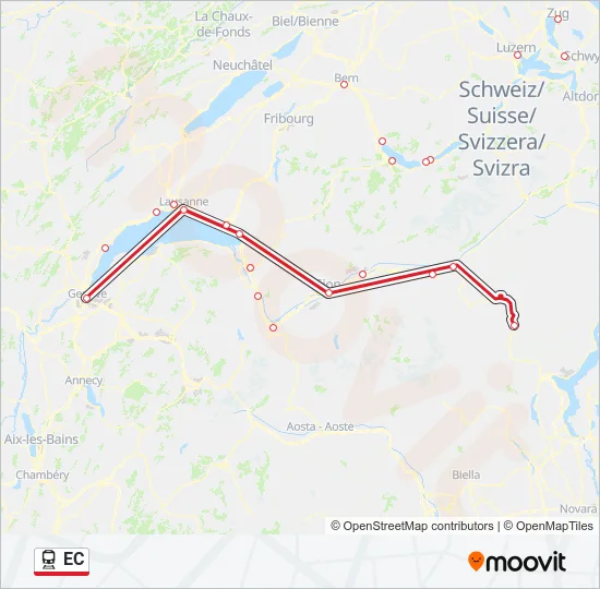 EC Train Line Map
