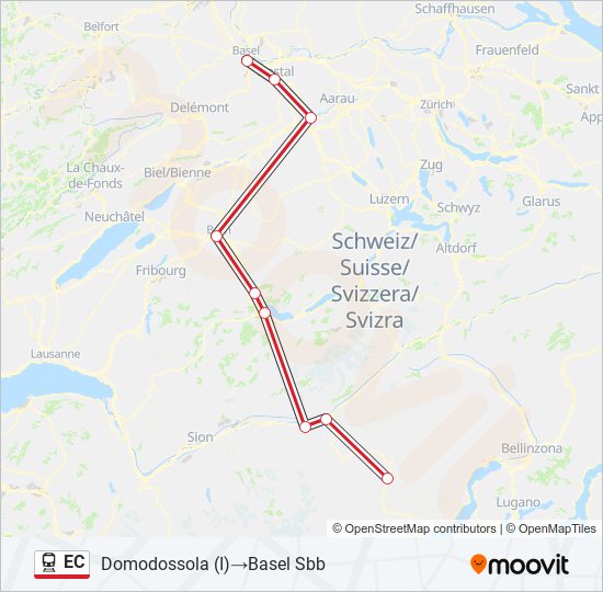 EC train Line Map