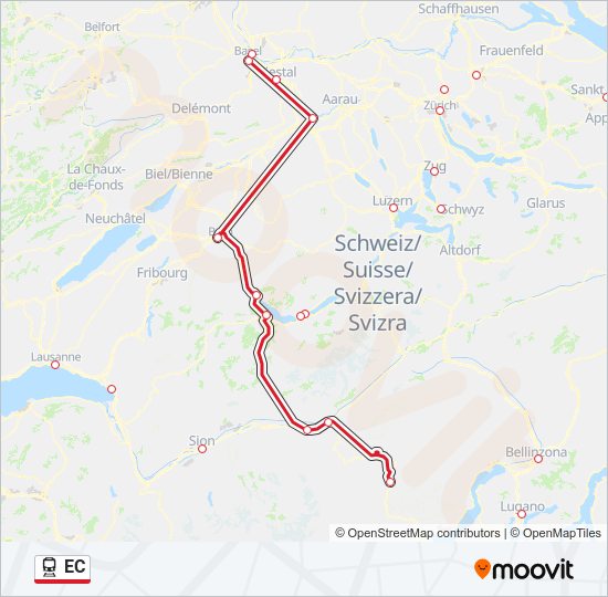 EC Train Line Map