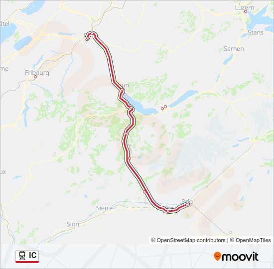IC Train Line Map