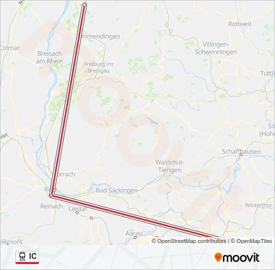 IC Train Line Map