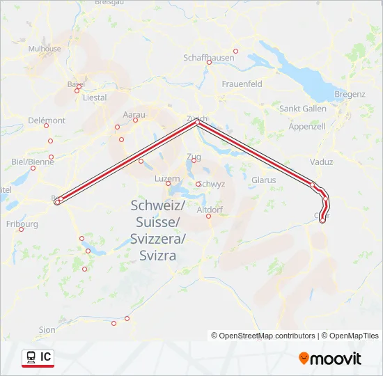 IC Train Line Map