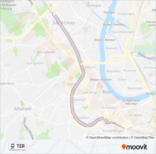 TER Train Line Map