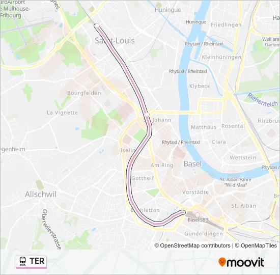 TER Train Line Map