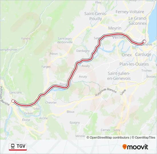 TGV Train Line Map