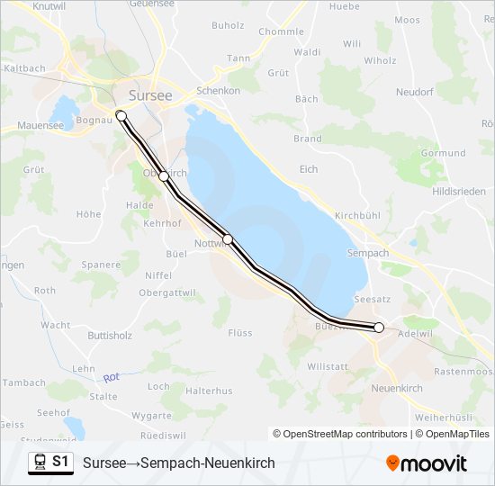 S1 train Line Map