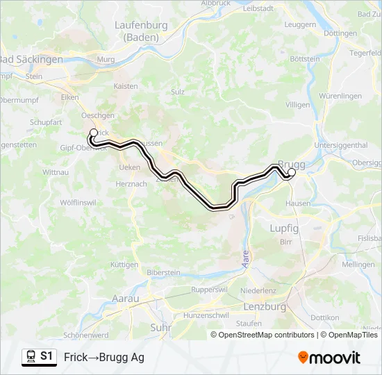 S1 Train Line Map