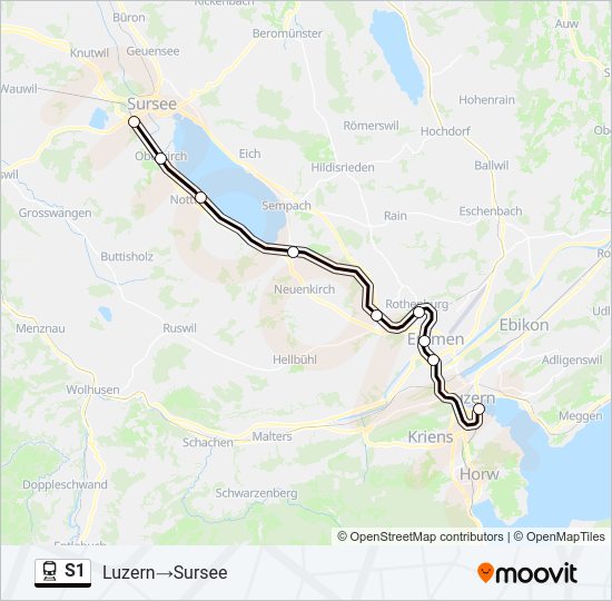 S1 Train Line Map
