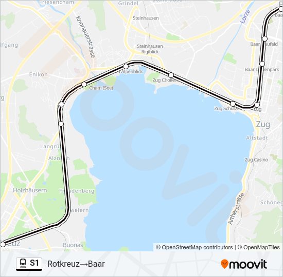 S1 Train Line Map