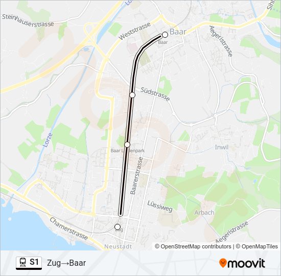 S1 Train Line Map