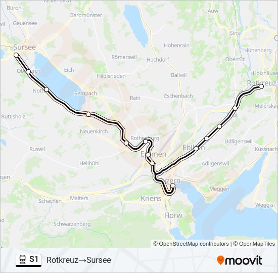 S1 Train Line Map