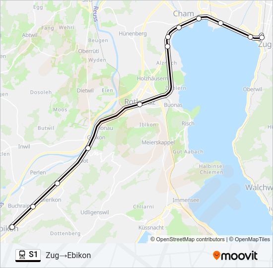 S1 Train Line Map