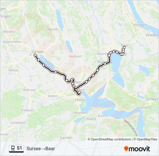 S1 Train Line Map