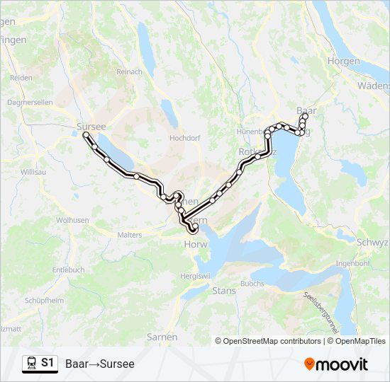 S1 Train Line Map
