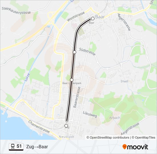 S1 Train Line Map