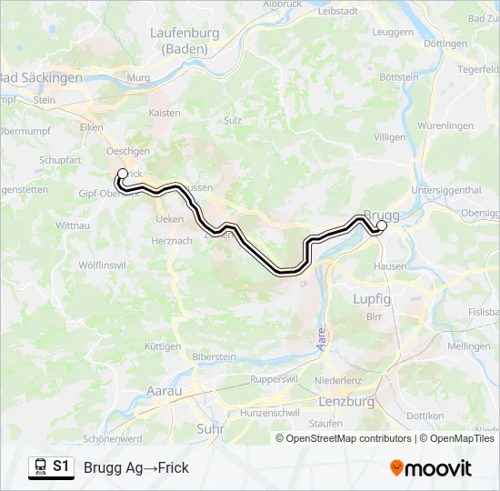 S1 Train Line Map