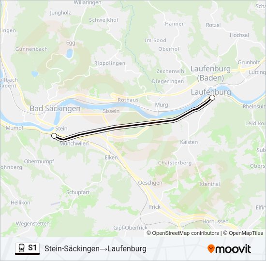 S1 Train Line Map