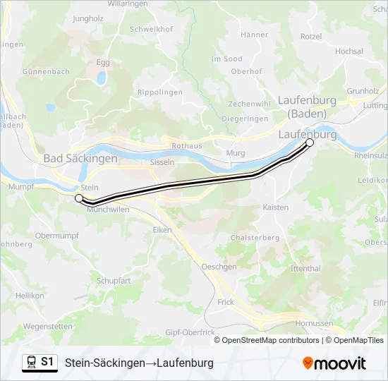 S1 Train Line Map
