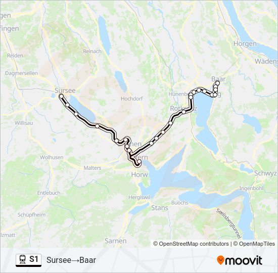 S1 Train Line Map