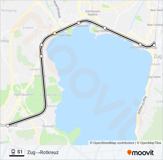S1 Train Line Map