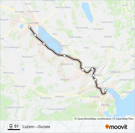 S1 Train Line Map