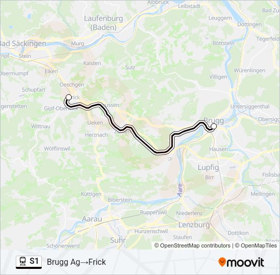 S1 Train Line Map