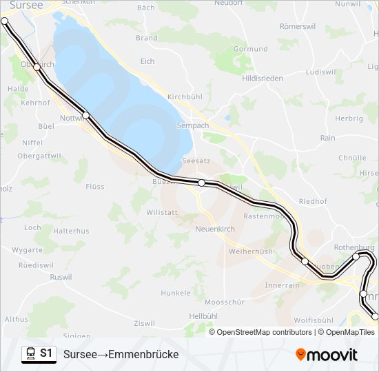 S1 Train Line Map