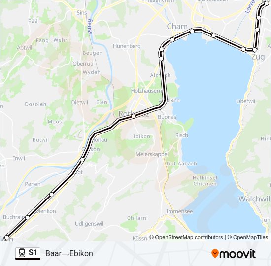 S1 Train Line Map