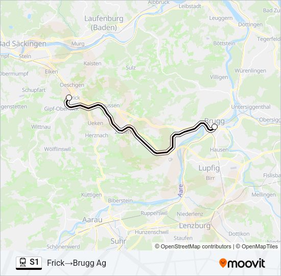 S1 Train Line Map