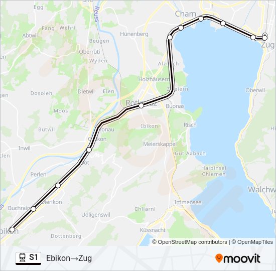 S1 Train Line Map
