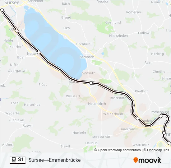 S1 Train Line Map