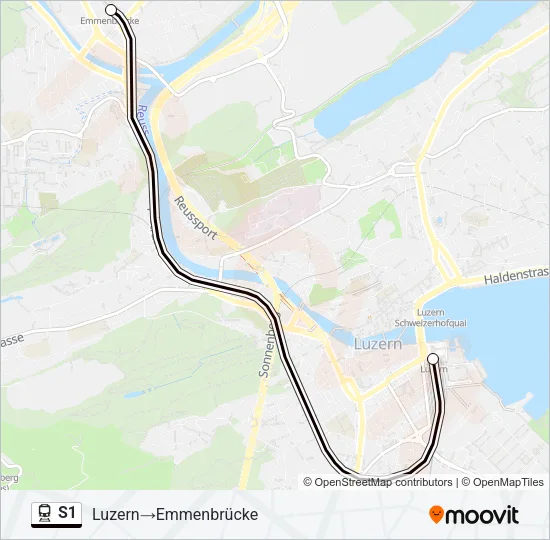 S1 Train Line Map