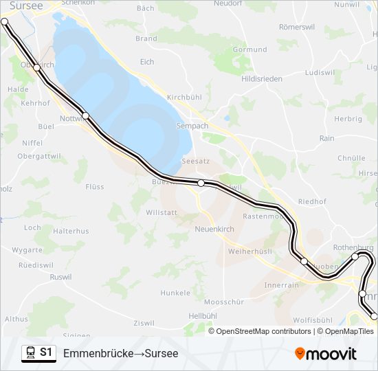 S1 Train Line Map