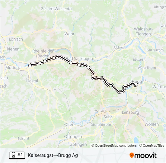 S1 Train Line Map