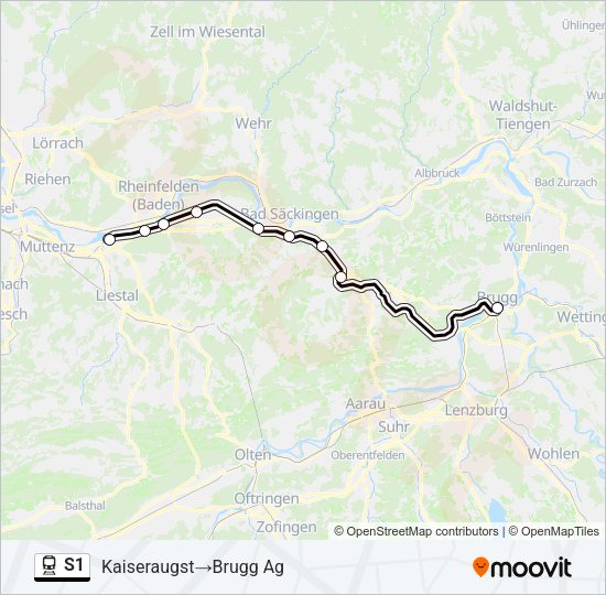 S1 Train Line Map