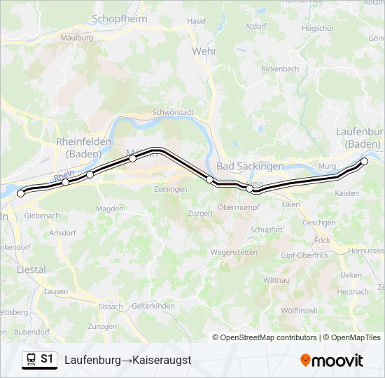 S1 Train Line Map