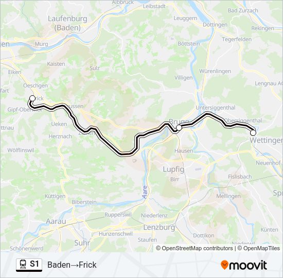 S1 Train Line Map