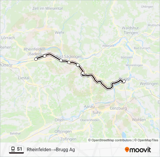 S1 Train Line Map