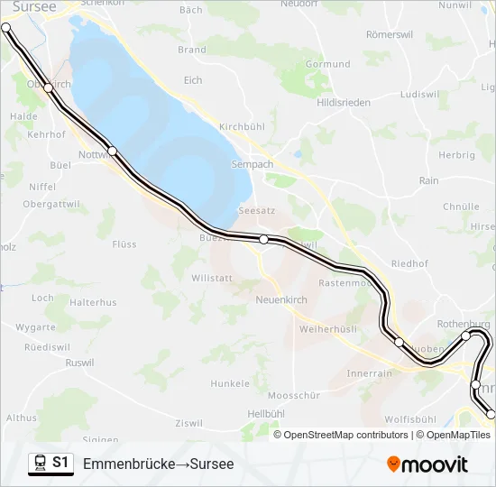 S1 Train Line Map